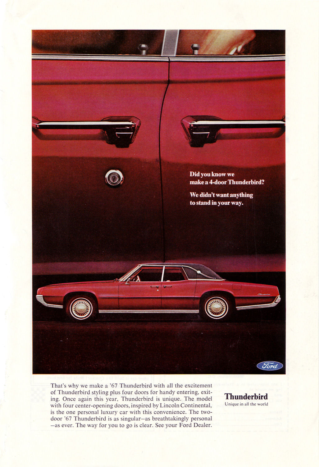 1967 Ford Thunderbird Advertising